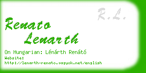 renato lenarth business card