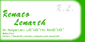 renato lenarth business card